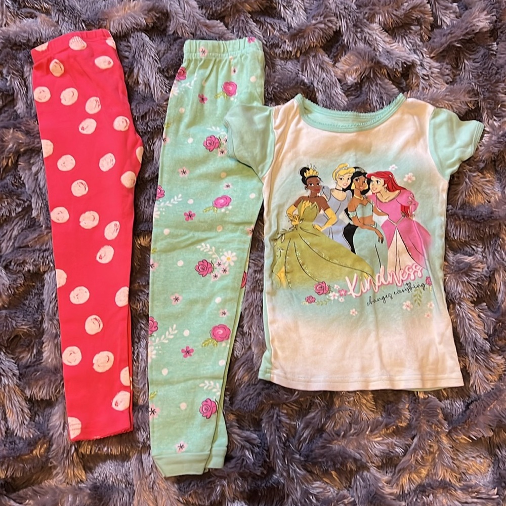 Disney Green and Pink Pajama Set for Cozy Nights